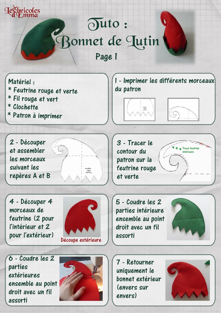 Tuto : Bonnet de Lutin en feutrine