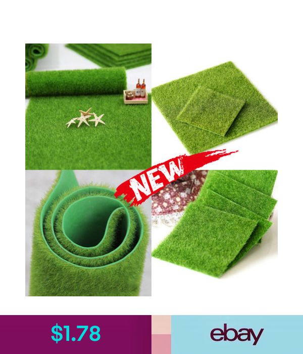 Artificial Turf Synthetic Grass Fake Lawn Fairy Garden Ornament Dollhouse Decor