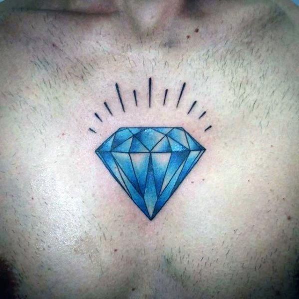 Chest Piece Diamond Grey Diamond Men With Tattoos Mens Chest Piece Sternum Tattoo Tattoo Studio Geometric Tattoo Tattoos For Guys