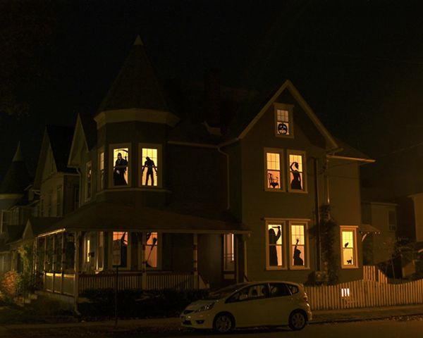 spooky halloween silhouettes punch out window shadows for a haunted home - Halloween Window Decoration spooky halloween silhouettes punch out window shadows for a haunted home - Halloween Window Decoration