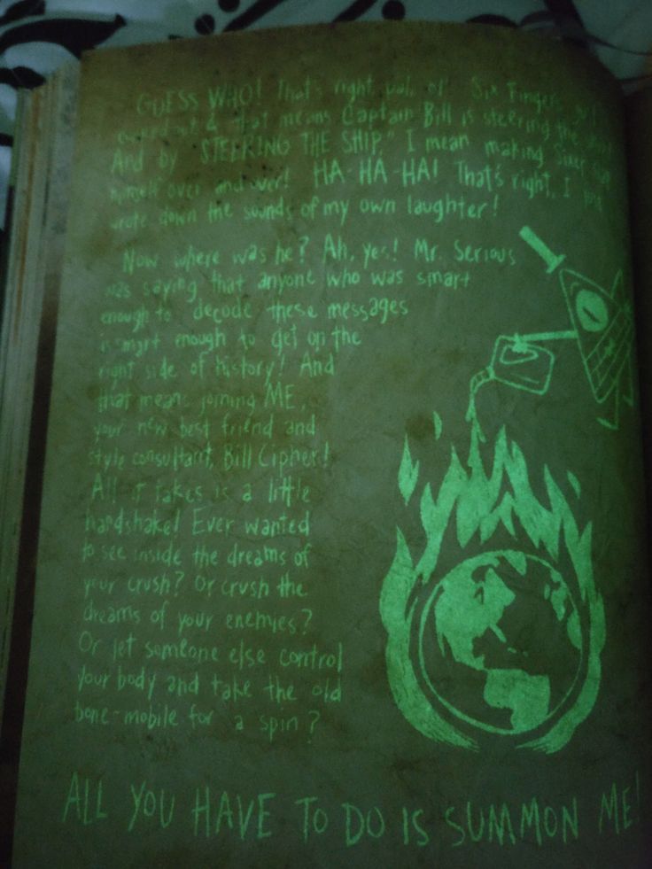 gravity falls journal with black light ink gravity falls journal with black light ink