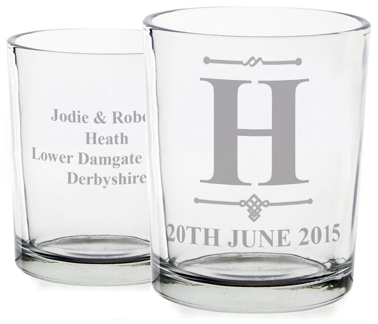 Personalise this Decorative Initial Pack of 10 Votives with an initial … | Personalized votive ...