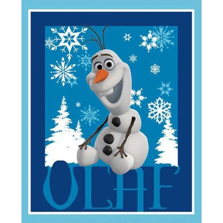 Disney Frozen 36" Olaf Panel - Blue | Disney fabric, Frozen fabric, Olaf