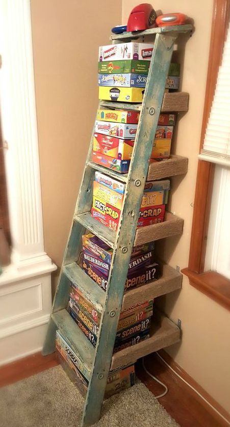 Board game storage shelves DIY Board Game Storage Unit Some of you know I’m crazy about European board games. It is the one hobby my husband and I have in common, and we just got back from the Origins Game Fair!