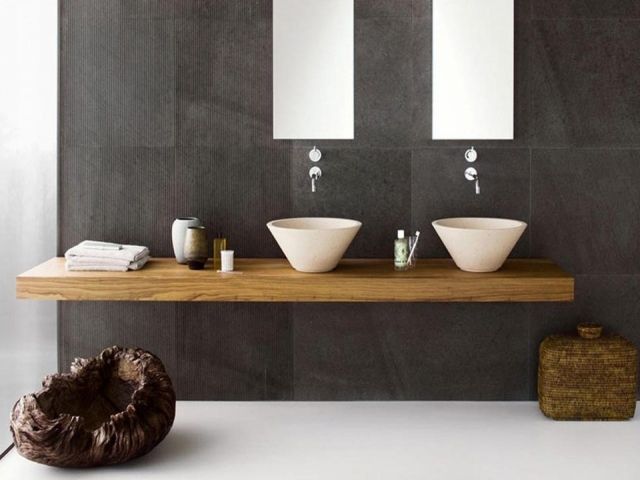 Superb Salle De Bain Gris Bois #12: Salle De Bains Design Naturel - 25 Idées En Belles Photos Superb Salle De Bain Gris Bois #12: Salle De Bains Design Naturel - 25 Idées En Belles Photos
