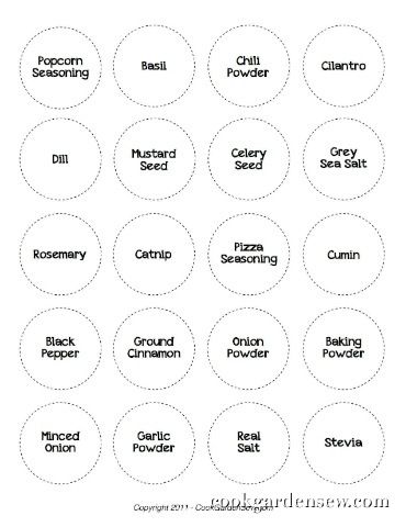 Printed labels for spices