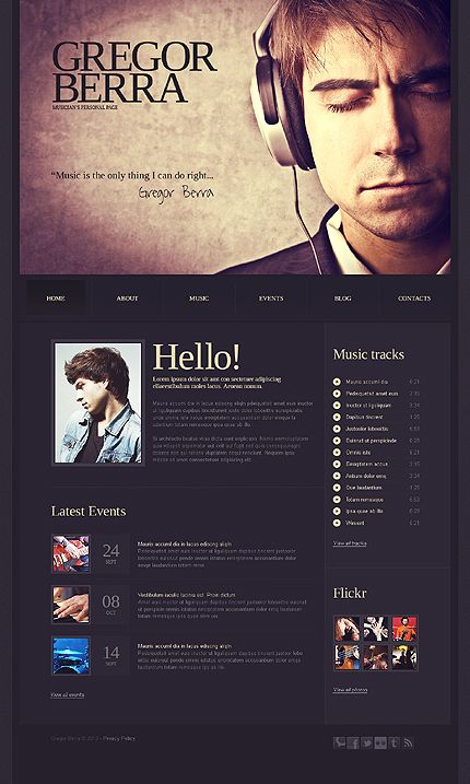 dj web template