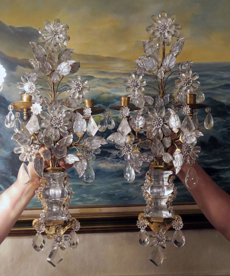 1110 Best Chandy Love Images On Pinterest Chandeliers, Crystal 2 French Rock Crystal MAISON BAGUES Antique sconces beaded vintage brass Bronze in Antiques, Decorative - 1110 Best Chandy Love Images On Pinterest Chandeliers, Crystal