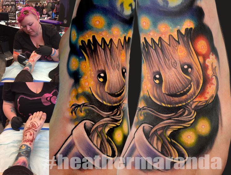 baby groot tattoo by heather maranda guardians of the baby groot tattoo by heather maranda guardians of the