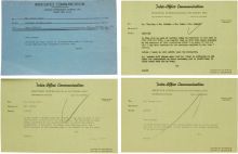 Movie/TV Memorabilia:Documents, A David O. Selznick Group of 'Inter-Office Communication' MemosRelated to "Gone With The Wind," 1936-1939....