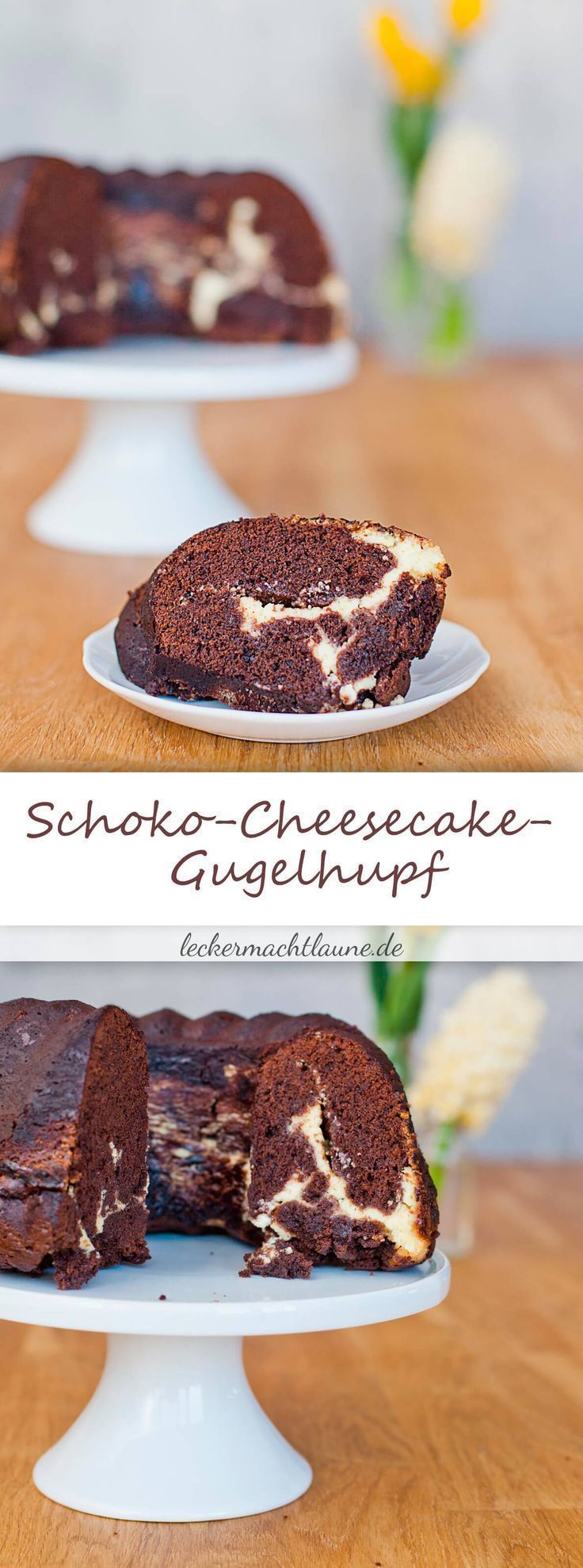 Schoko-Cheesecake-Gugelhupf – #SchokoCheesecakeGugelhupf – #schokokaesekuchen #S… img