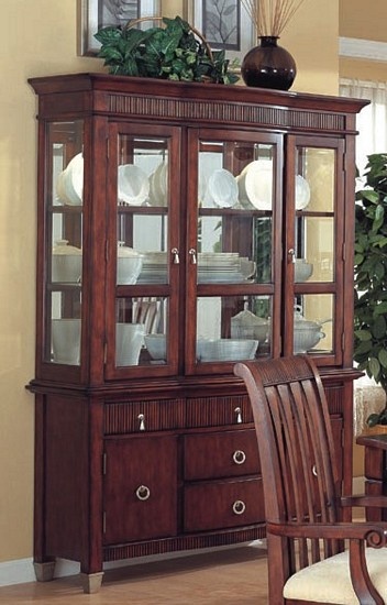 Barrington Collection Cherry Finish Wood China Cabinet Buffet Hutch Barrington Collection Cherry Finish Wood China Cabinet Buffet Hutch Cherrywood Hutches Pinterest Cabinets And