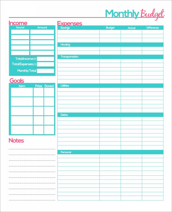 Old Fashioned image for free printable budget planner Agile image with regard to free printable budget planner