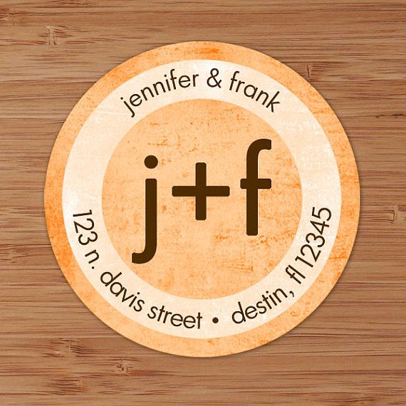 Shabby Initials or Monogram Custom Address Labels or Stickers by PoshGirlBoutique | Custom ...