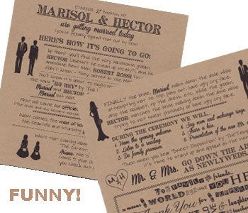 fun wedding programs
