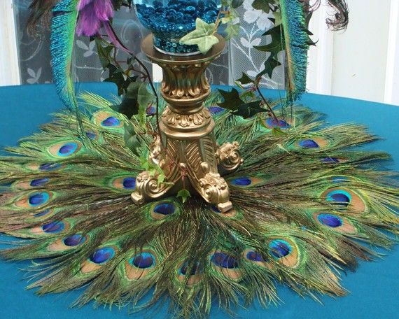 Peacock Feather Centerpiece Ideas : Best peacock centerpieces ideas on pinterest