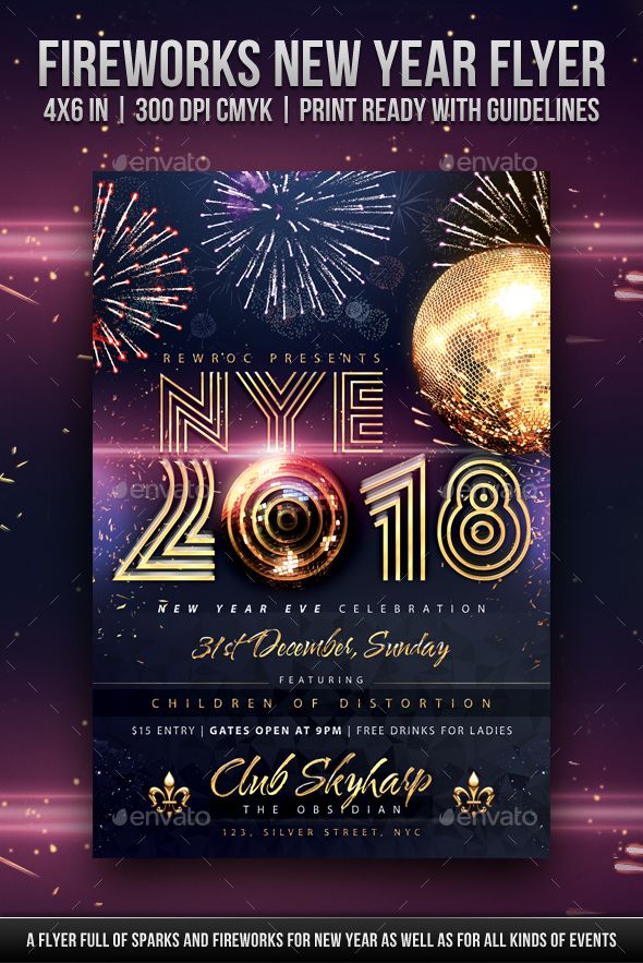 fireworks new year flyer holidays events event flyer fireworks flyer