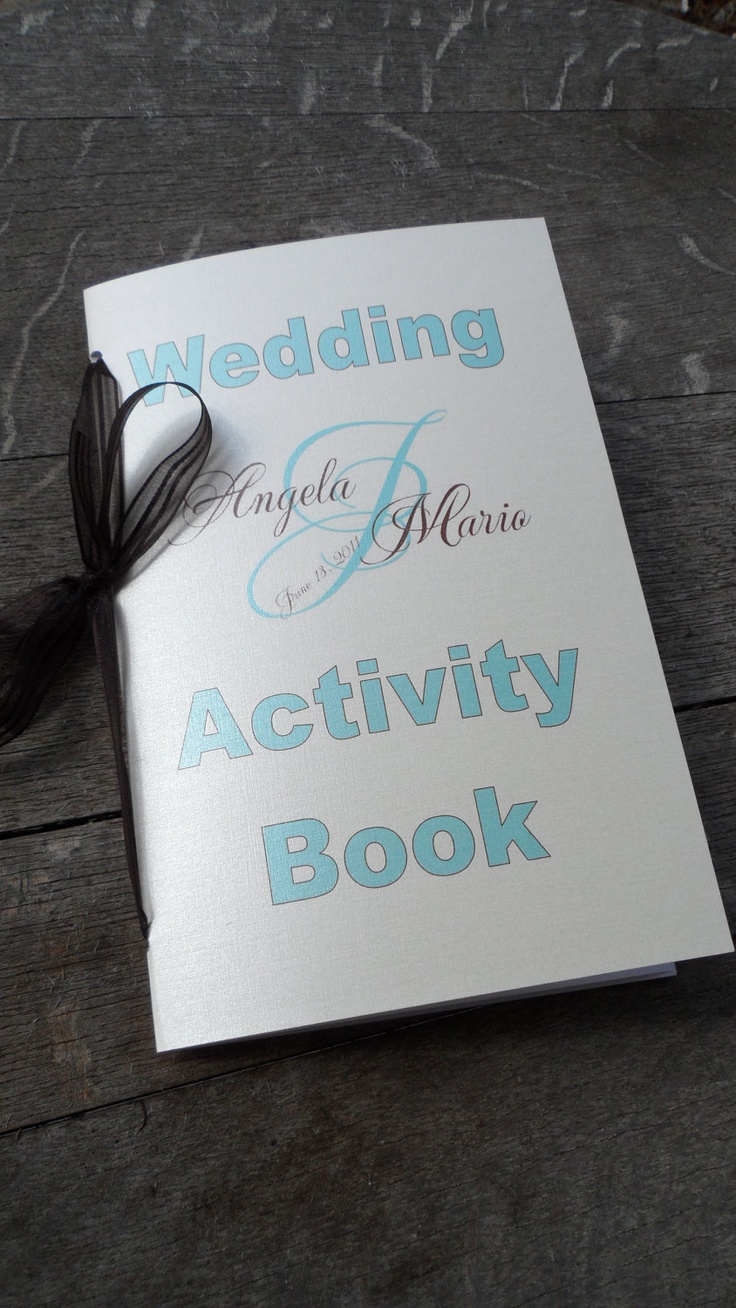 Set Of 10 Custom Wedding Coloring Activity Books For Childrens Flower Girl Ring Bearer Gift Favors Your Choice Color Fonts