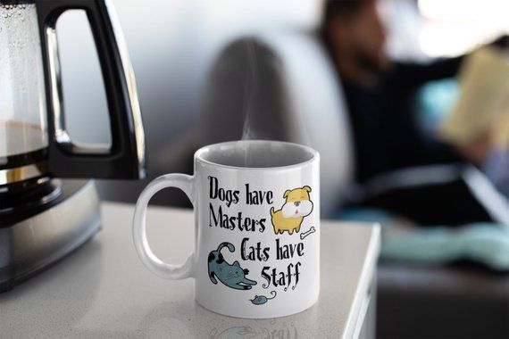 Think Pawsitive Funny Dog Mugs Cat Lady Mug Cat By Mysweetcannella Diy Dog Stuff Mugs Mom Mug