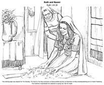 ruth and naomi free bible colouring page for kids