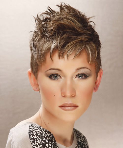 brown hair ash highlights short hair at DuckDuckGo