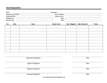 use this stock requisition form to order products or inventory request form template