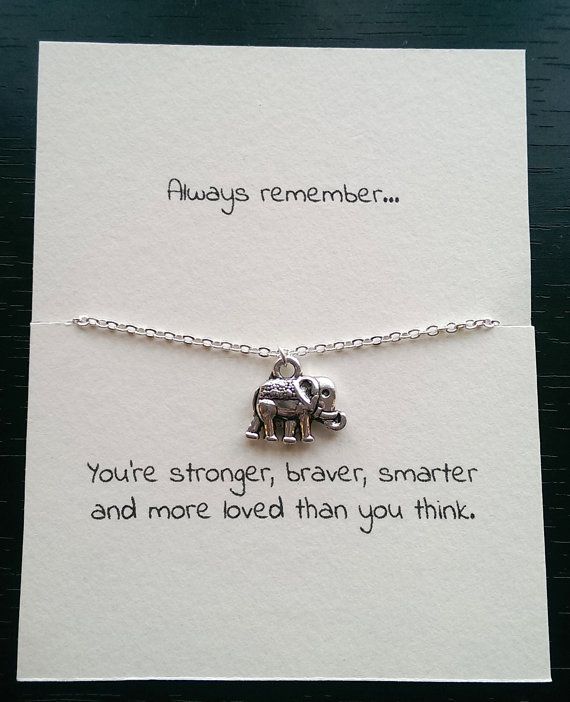 Silver elephant necklace, best friend, friendship necklace, friendship charm, th...