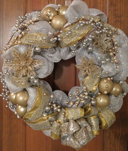 Plata Diamante árbol de Navidad arco CORONAS guirnaldas con Cable Cinta /& Twist Tie
