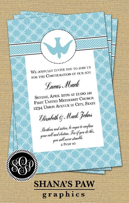19 best confirmation invitations images on pinterest confirmation card template