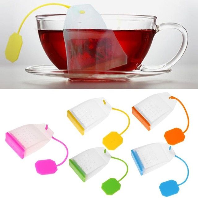 Silicone Tea Bags Infuser Diffuser Loose Leaf Strainer Herbal Spice Filter Diver
