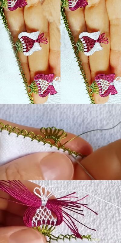 İğne Oyası Osmanlı Lale Motifi Modeli Yapımı Videolu İğne Oyası Osmanlı Lale Motifi Modeli Yapımı Videolu
