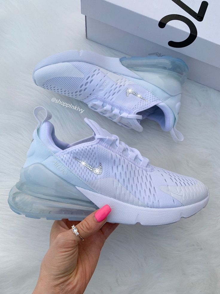 Women's Nike Shoes Air 270 Customized With Swarovski image 2 (con