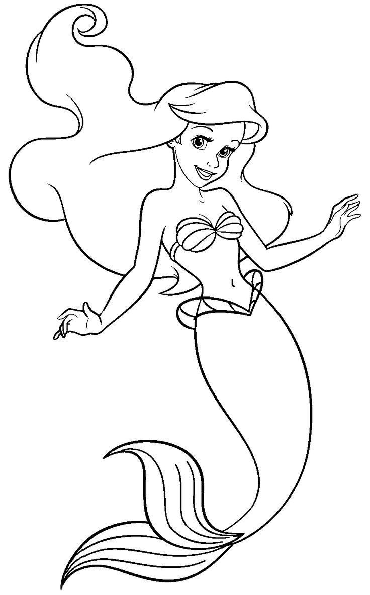 Malvorlagen Meerjungfrau Buku Mewarnai The Little Mermaid Tato Disney