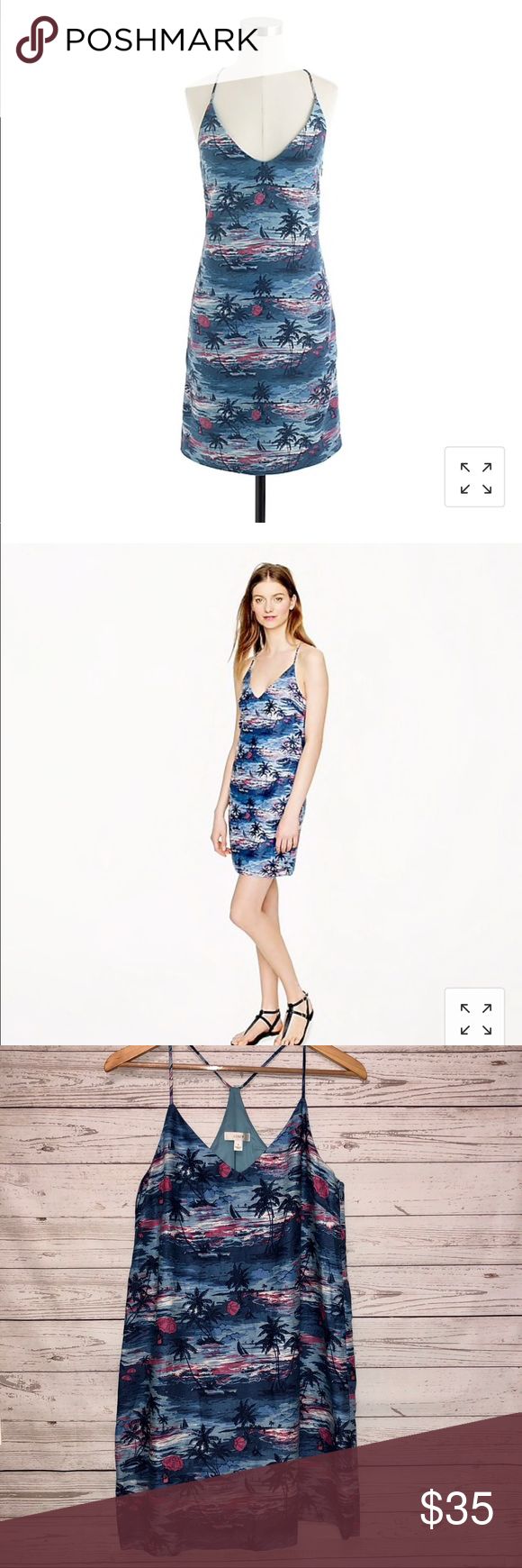 J Crew Carrie Hawaiian print dress size 8 J Crew Carrie dress in
