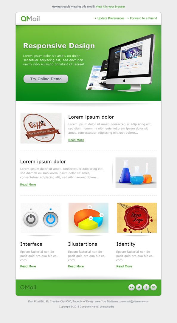 free email template in