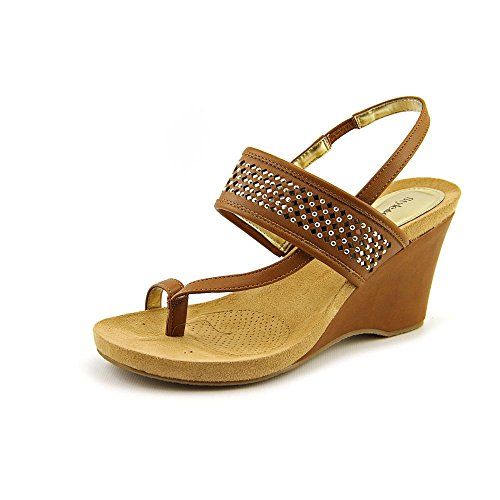 brown sling back wedges