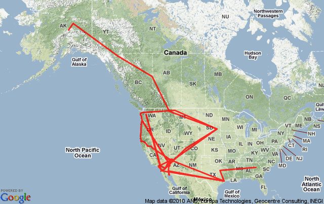 christopher mccandless travel map