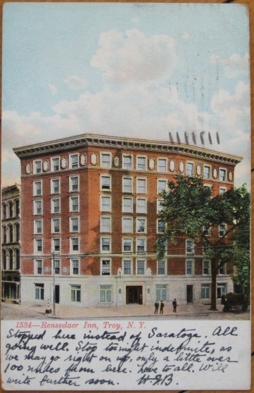 112 Best Troy Ny Images On Pinterest Filthy Rich And 1911 Postcard Rensselaer Inn Troy New York Ny