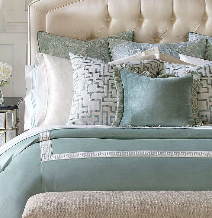 The Soft Aqua And Cream Colors In This Bedding Create A Calming Ambience Making Collection An E Master Bedroom Bedrooms Decor Home - Aqua And Cream Bedding The Soft Aqua And Cream Colors In This Bedding Create A Calming Ambience Making Collection An E Master Bedroom Bedrooms Decor Home - Aqua And Cream Bedding