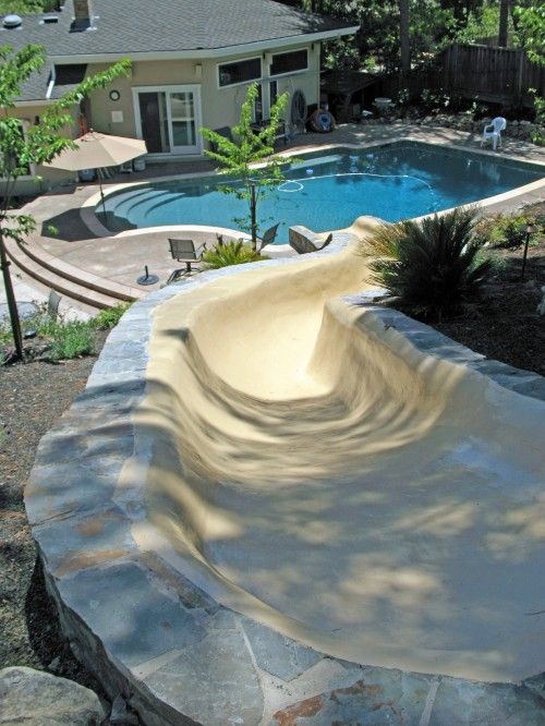 Backyard Pools With Slides a slide would be amazing but not possible fun and unexpected Backyard Pools With Slides a slide would be amazing but not possible fun and unexpected