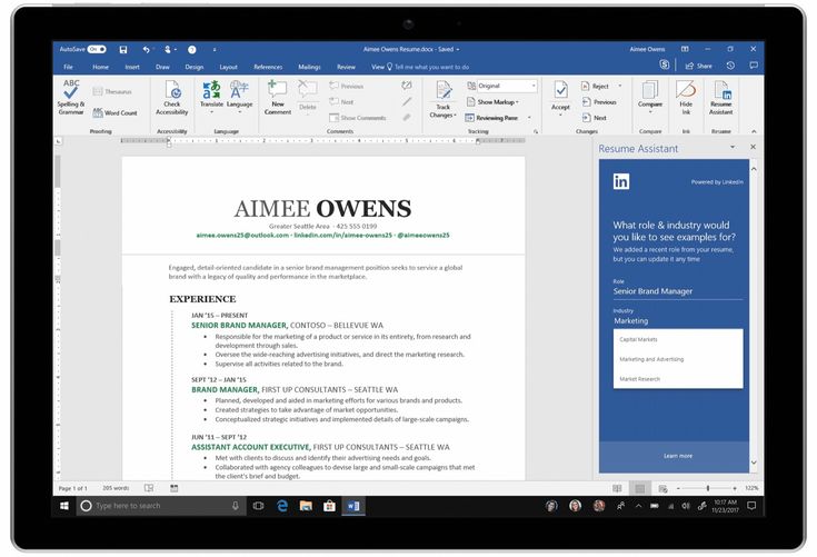 Microsoft issued assistant resume in LinkedIn to the Word program linkedin Microsoft office 365 Techniques superior