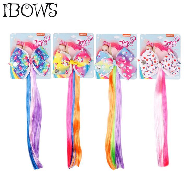 Hair Bow Ribbons Assorted Lot of Unicorn Rainbow Colour Girls/' Cute Accessories