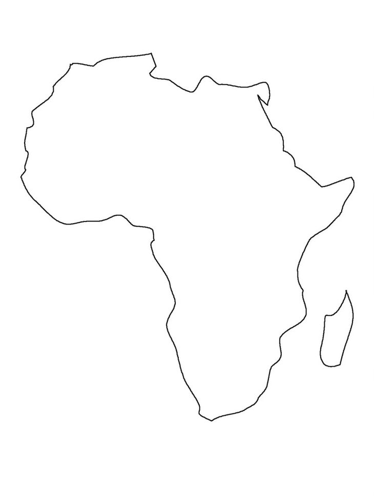 printable map of africa preschool pinterest africa science project template outline