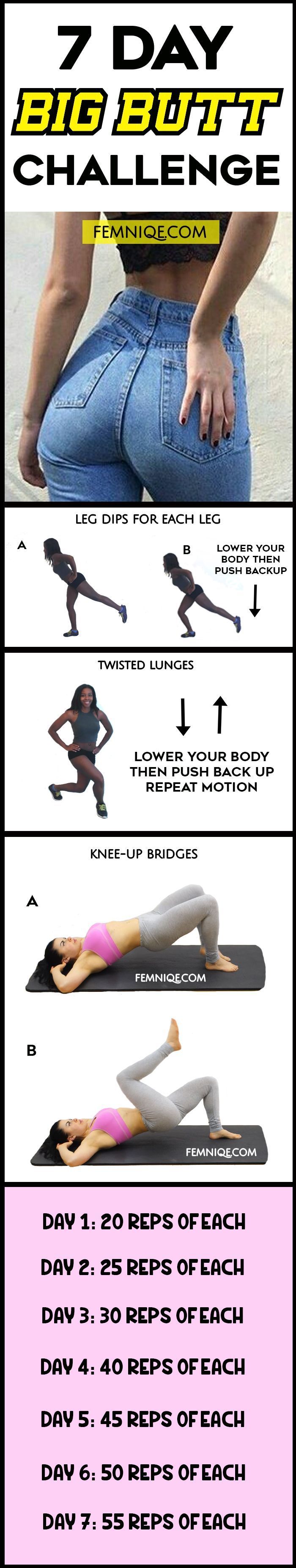 7 Day Butt Challenge (No-Squats) – Want to get a bigger butt in a week fast? The… 7 Day Butt Challenge (No-Squats) – Want to get a bigger butt in a week fast? The…
