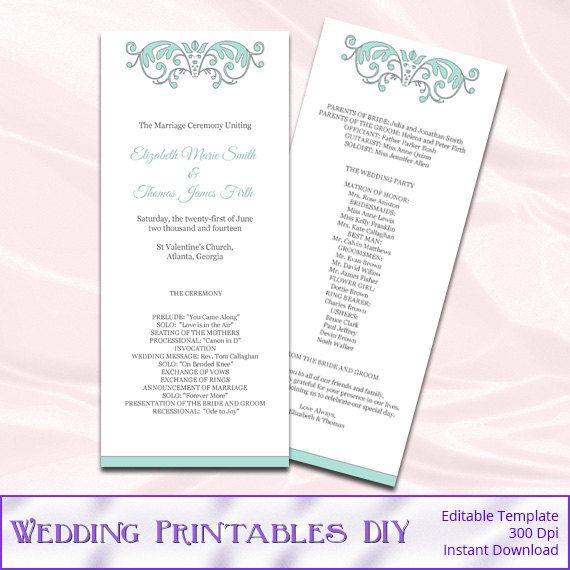 47 best Wedding Templates images on Pinterest Wedding stationery - printable program templates 47 best Wedding Templates images on Pinterest Wedding stationery - printable program templates