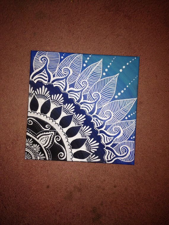 henna design on canvas