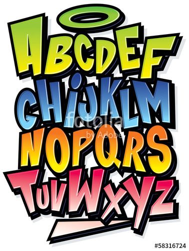 Typographies, Dessin, Alphabet Graffiti, Lettrage À La Main, Lettres De L\u0027 alphabet, Funky Polices, Styles D\u0027illustration, Graffiti, Dessins