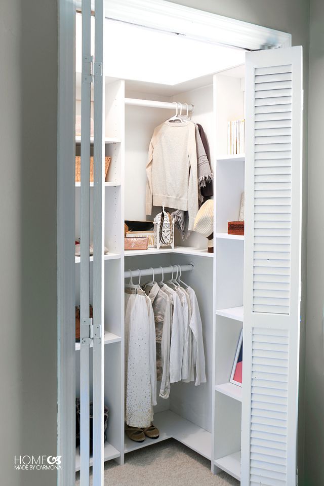 Diy Custom Closet Shelving For Deep Closets Home Learn How To Build A Stunning Custom Closet System That Doesn T Waste Any E These Free Plans Are Perfect For Deep Closets Not Walk In
