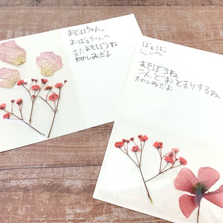 たった30秒で 押し花 ができる 子どもと一緒に押し花アートの手紙を作ってみた 押し花クラフト 押し花 押し花 しおり