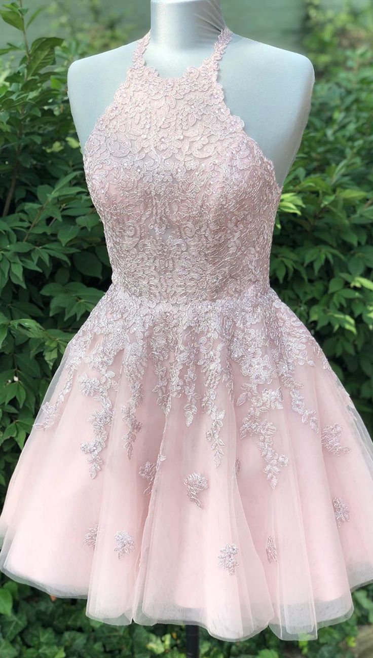 Hübsche rosa Spitze Heimkehr Kleid- #balldress #formaldress